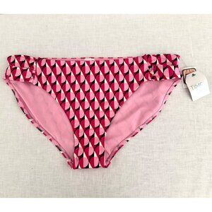 Retro Chic Strappy Bikini Bottoms Size XL Geometric Glam Strappy and Sleek